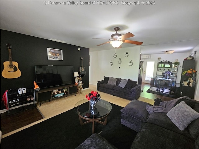 1000 Park Dr, Dunbar, WV 25064 - living room with ceiling fan