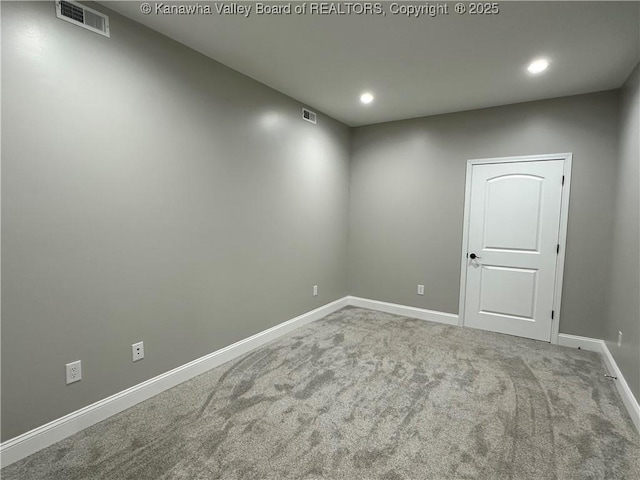 2885 Emma Rd, Given, WV 25245 - carpeted spare room featuring recessed lighting and baseboards