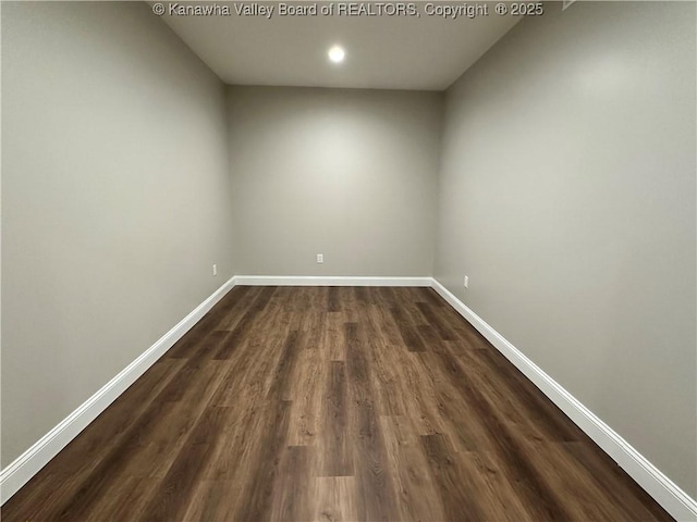 2885 Emma Rd, Given, WV 25245 - spare room with dark wood-type flooring, baseboards, and recessed lighting