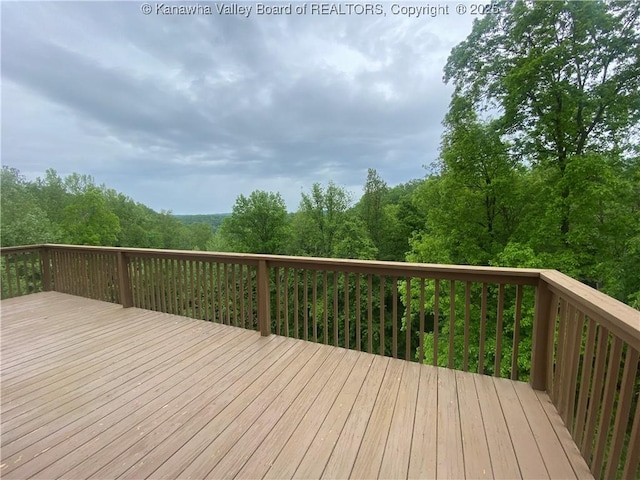 516 Woodbridge Dr, Charleston, WV 25311 - wooden deck with a wooded view