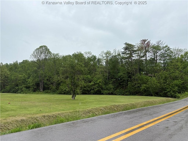 3888-3890 Charleston Rd, Gandeeville, WV 25243 - view of asphalt street featuring a forest view