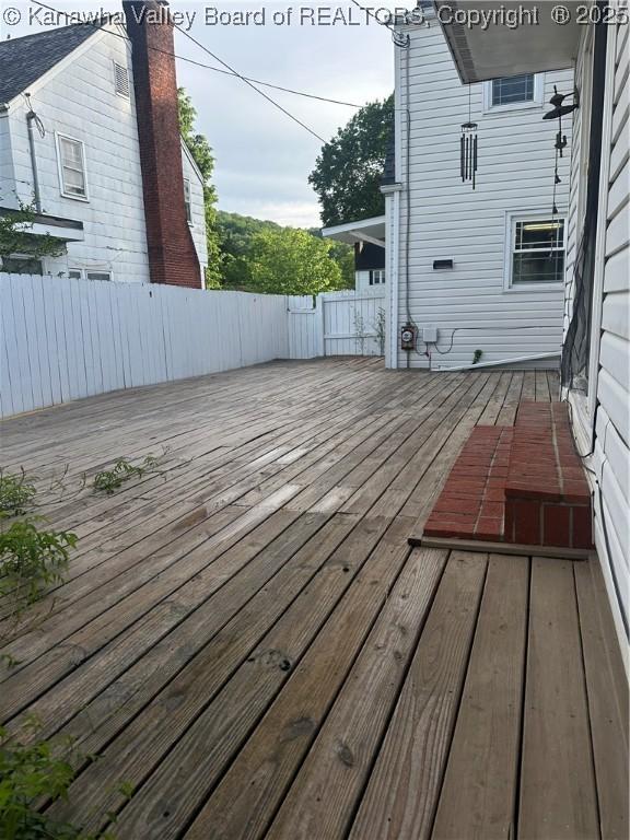 5106 Staunton Ave SE, Charleston, WV 25304 - wooden terrace with fence