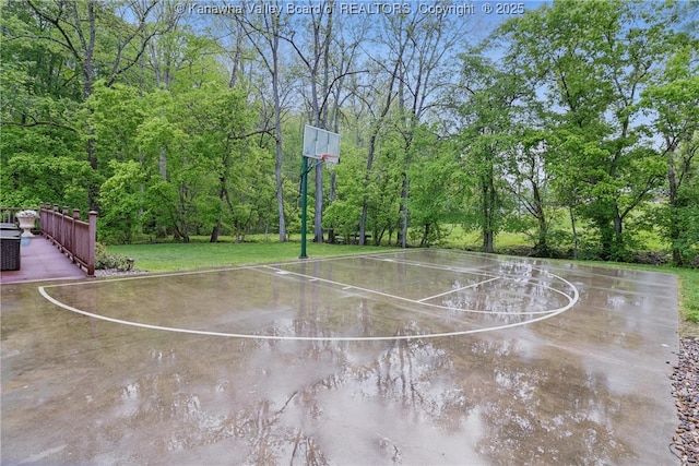 3282 Greenview Rd, South Charleston, WV 25303 - view of basketball court featuring community basketball court and a view of trees