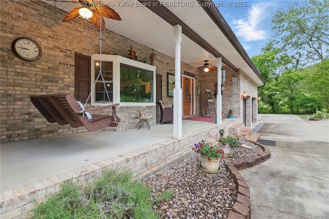 3282 Greenview Rd, South Charleston, WV 25303 - porch featuring ceiling fan