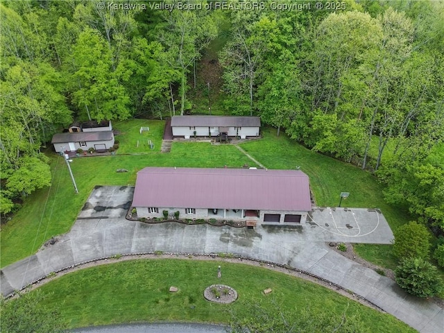 3282 Greenview Rd, South Charleston, WV 25303 - aerial overview of property's location with a heavily wooded area