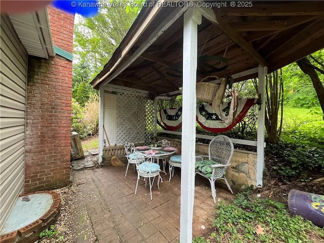 103 Chestnut Dr, Peytona, WV 25154 - view of patio with a gazebo and outdoor dining space