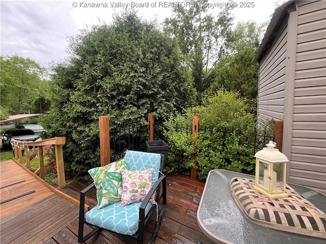 103 Chestnut Dr, Peytona, WV 25154 - wooden deck featuring fence