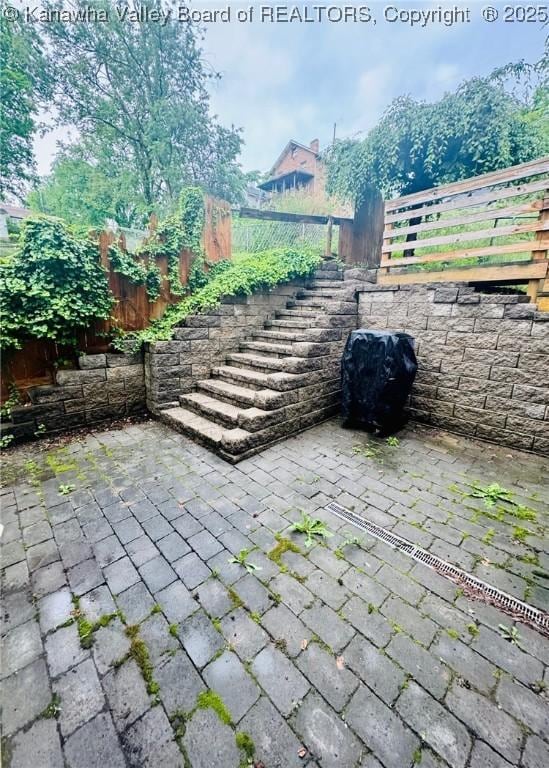 930 Mathews Ave, Charleston, WV 25302 - view of patio / terrace featuring a fenced backyard and stairs