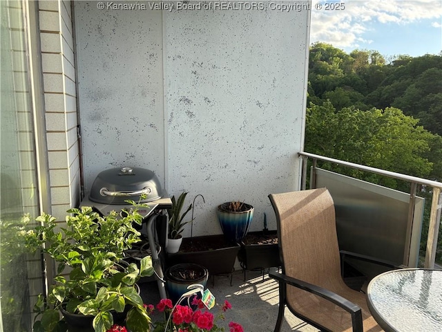 1800 Roundhill Rd Unit 901, Charleston, WV 25304 - balcony with area for grilling