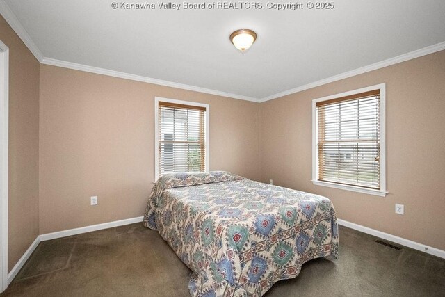 5211 Ohio St, South Charleston, WV 25309 - bedroom with ornamental molding, baseboards, and carpet