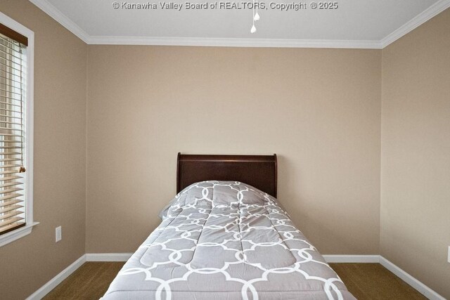 5211 Ohio St, South Charleston, WV 25309 - carpeted bedroom with crown molding and baseboards