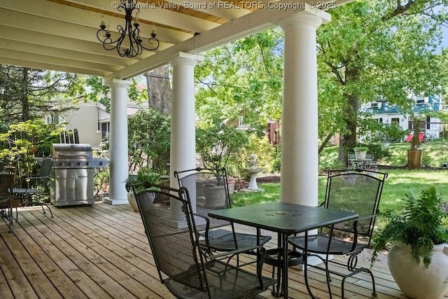 606 Fort Hill Dr, Charleston, WV 25314 - deck with a grill