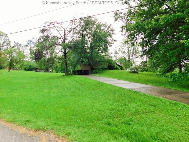 view of grassy yard