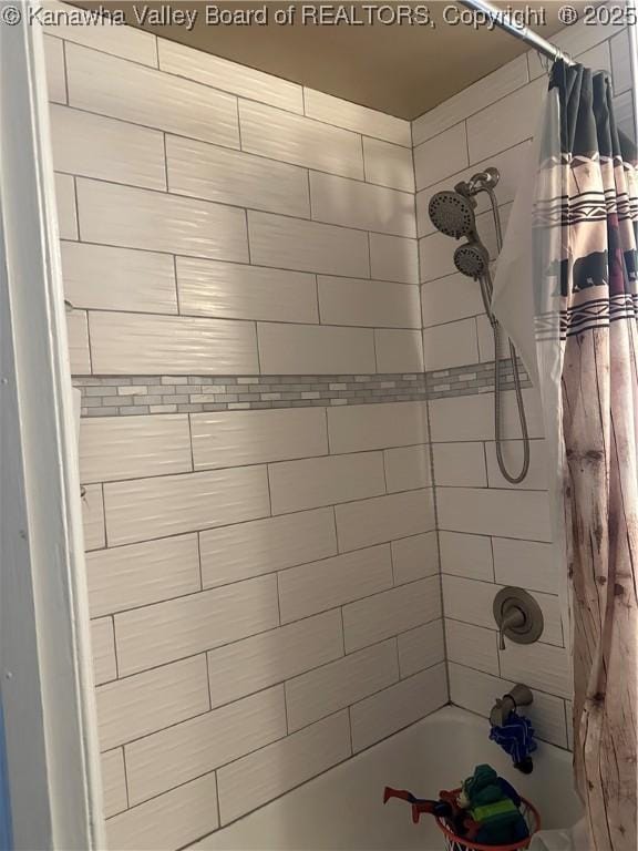 5505 Washington Ave, Charleston, WV 25304 - bathroom with shower / bath combo with shower curtain