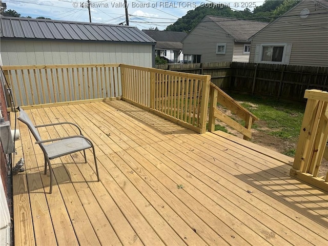 5505 Washington Ave, Charleston, WV 25304 - wooden deck with a fenced backyard