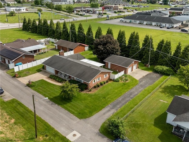 aerial perspective of suburban area
