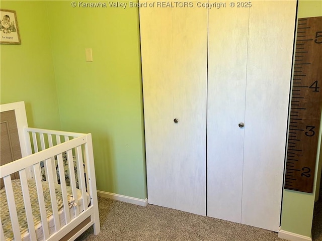 486 Woodland Acres Dr, Ripley, WV 25271 - unfurnished bedroom with carpet floors, baseboards, and a closet