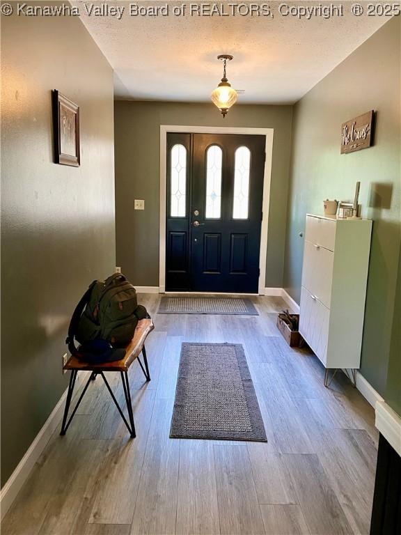486 Woodland Acres Dr, Ripley, WV 25271 - foyer with wood finished floors and baseboards