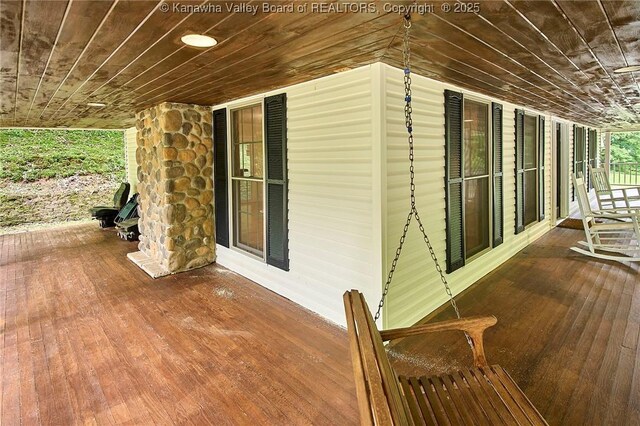 106 Coon Hollow Rd, Charleston, WV 25312 - view of wooden terrace