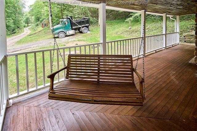 106 Coon Hollow Rd, Charleston, WV 25312 - view of wooden terrace