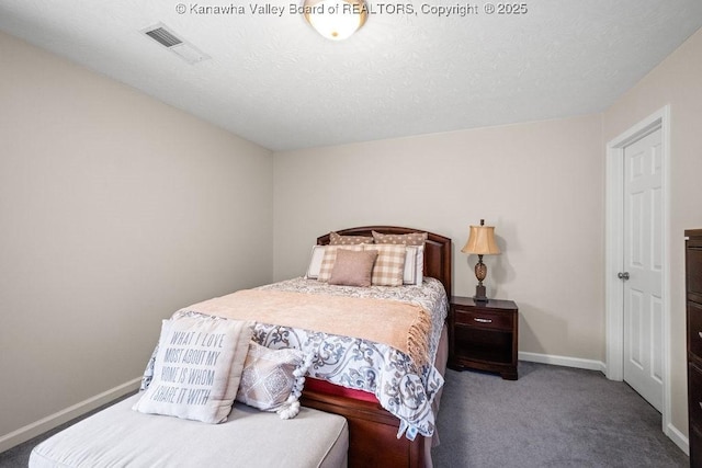 16 Pinnacle Dr, Charleston, WV 25311 - bedroom with baseboards, carpet floors, and a textured ceiling