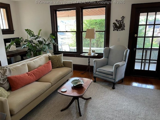 515 Maxwell St, Charleston, WV 25311 - living area featuring wood finished floors and healthy amount of natural light
