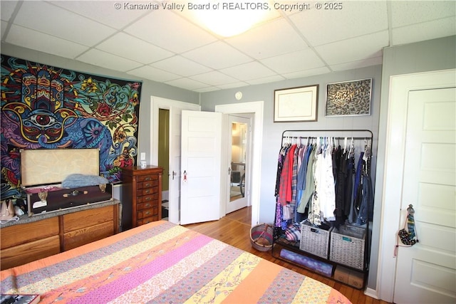 515 Maxwell St, Charleston, WV 25311 - bedroom with a drop ceiling, wood finished floors, and a closet