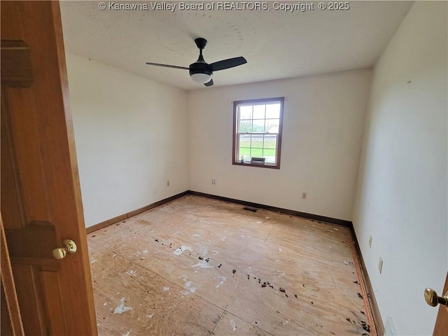 1605 Dunbar Ave, Dunbar, WV 25064 - empty room with baseboards and a ceiling fan
