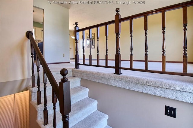 100 Timberlake Cir, Scott Depot, WV 25560 - stairs featuring carpet and baseboards