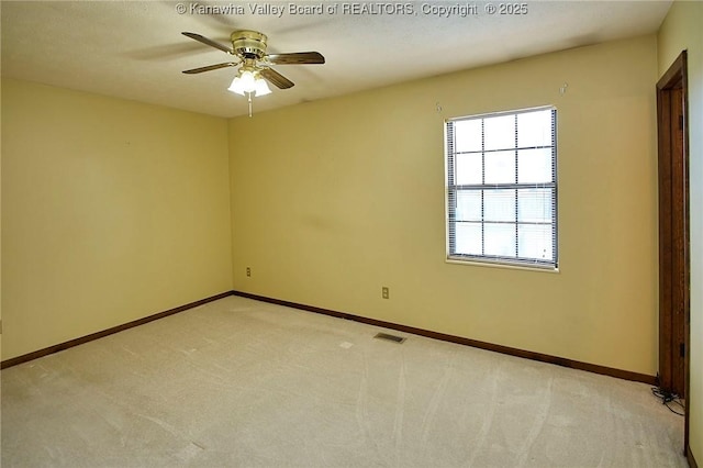 100 Timberlake Cir, Scott Depot, WV 25560 - unfurnished room with ceiling fan, baseboards, and light carpet
