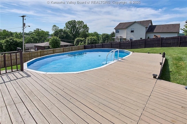 100 Timberlake Cir, Scott Depot, WV 25560 - view of swimming pool featuring a wooden deck