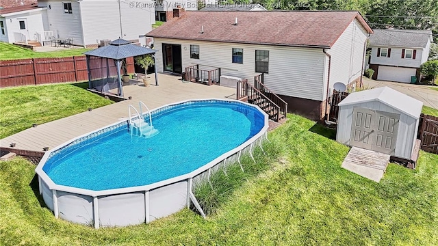 100 Timberlake Cir, Scott Depot, WV 25560 - view of swimming pool with a gazebo