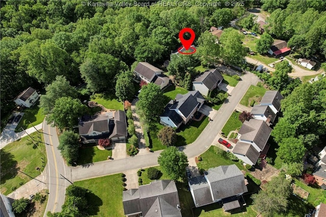 9 Shamblin Pl, Charleston, WV 25314 - aerial overview of property's location with nearby suburban area