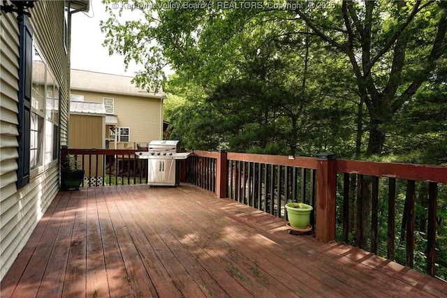 9 Shamblin Pl, Charleston, WV 25314 - wooden deck featuring grilling area