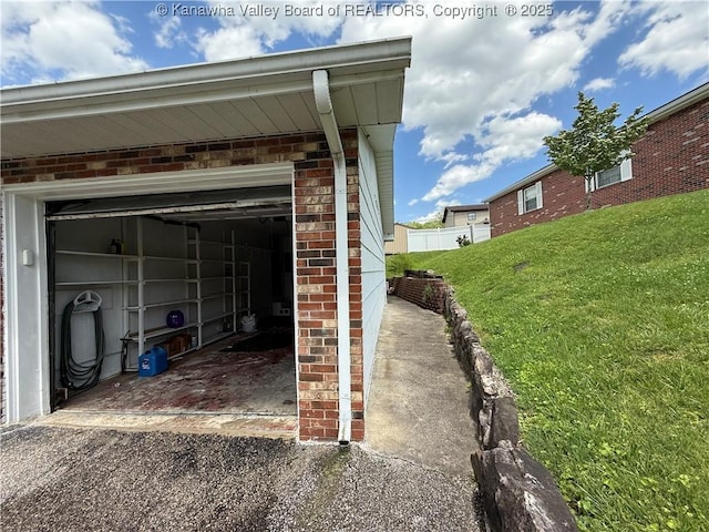 40 Hickory Ln, Madison, WV 25130 - garage with asphalt driveway