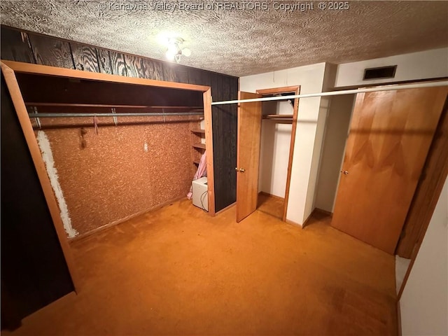 40 Hickory Ln, Madison, WV 25130 - unfurnished bedroom featuring carpet floors, a closet, and wooden walls