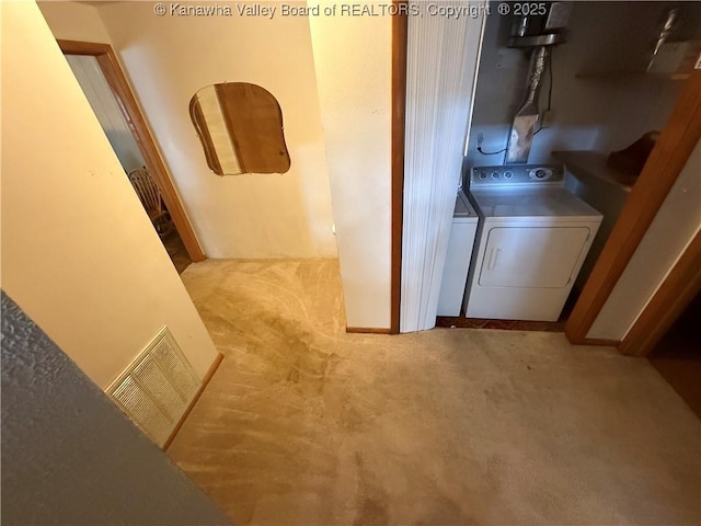 40 Hickory Ln, Madison, WV 25130 - laundry room featuring carpet floors and washer and clothes dryer