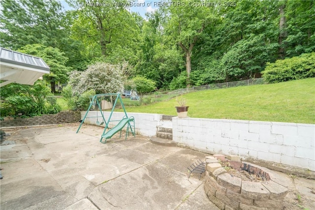 300 Forest Cir S, Charleston, WV 25303 - view of patio / terrace featuring a playground