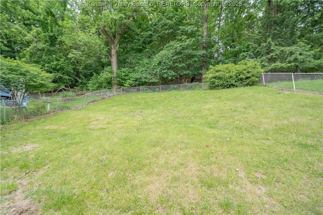 300 Forest Cir S, Charleston, WV 25303 - fenced backyard featuring a forest view