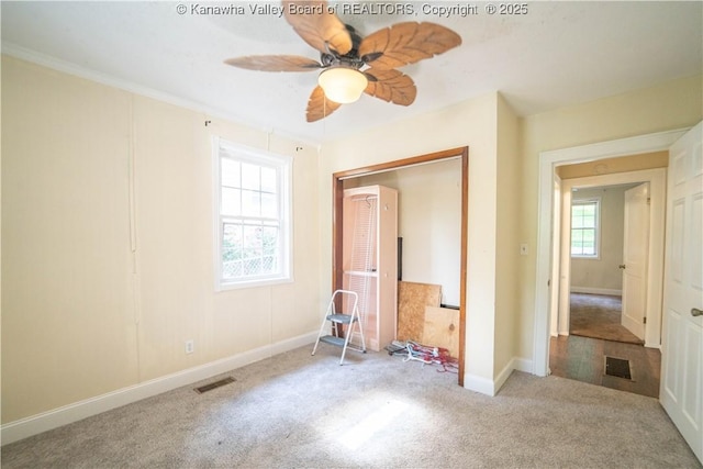 300 Forest Cir S, Charleston, WV 25303 - unfurnished bedroom featuring carpet, a closet, and a ceiling fan