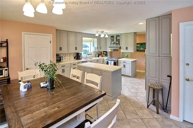 920 Gordon Dr Unit A, Charleston, WV 25303 - dining room featuring a chandelier, recessed lighting, and light tile patterned floors
