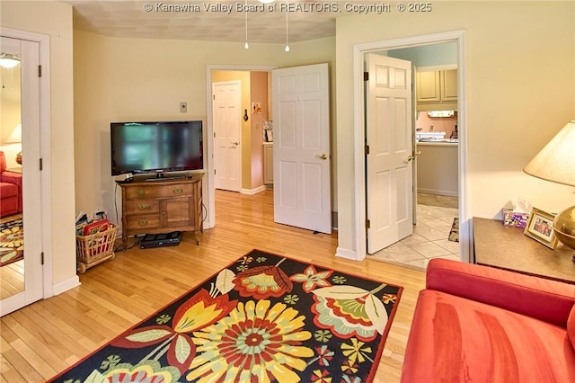 920 Gordon Dr Unit A, Charleston, WV 25303 - living area with wood finished floors and baseboards