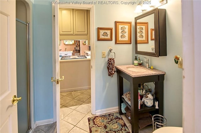 920 Gordon Dr Unit A, Charleston, WV 25303 - full bathroom with a shower with door and tile patterned floors