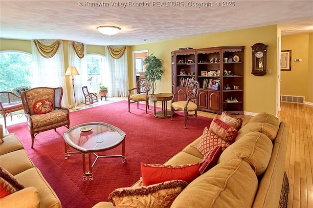 920 Gordon Dr Unit A, Charleston, WV 25303 - living room with wood-type flooring and a textured ceiling