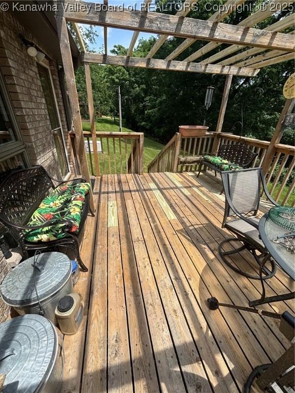 920 Gordon Dr Unit A, Charleston, WV 25303 - deck with a pergola