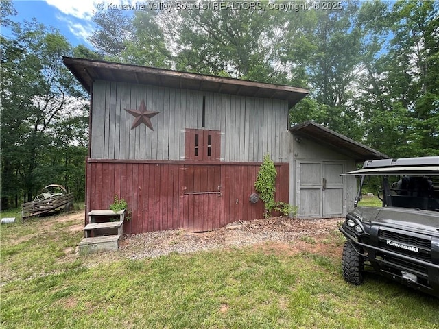 849 Random Rd, Ripley, WV 25271 - view of property exterior featuring an outbuilding and a yard