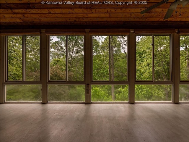 1799 Fishers Branch Rd, Charleston, WV 25312 - unfurnished sunroom with ceiling fan