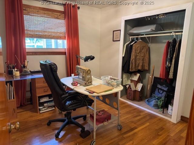80 Flint Ln, Racine, WV 25165 - office space featuring wood finished floors
