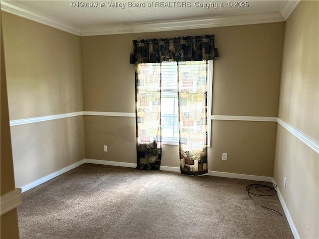 30 Beech Ln, Madison, WV 25130 - carpeted empty room with ornamental molding and baseboards