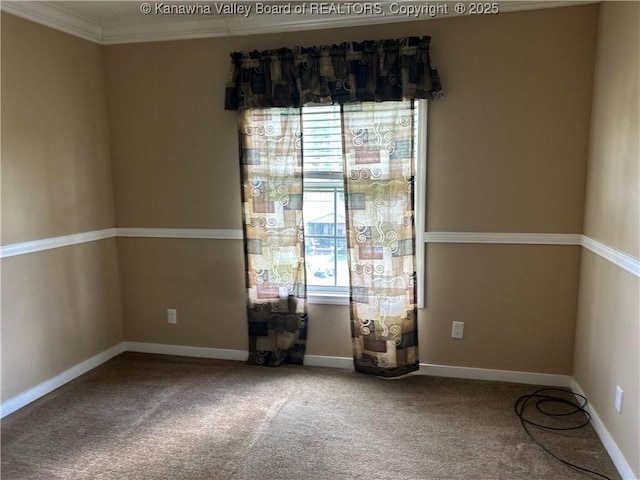 30 Beech Ln, Madison, WV 25130 - carpeted spare room featuring baseboards and crown molding